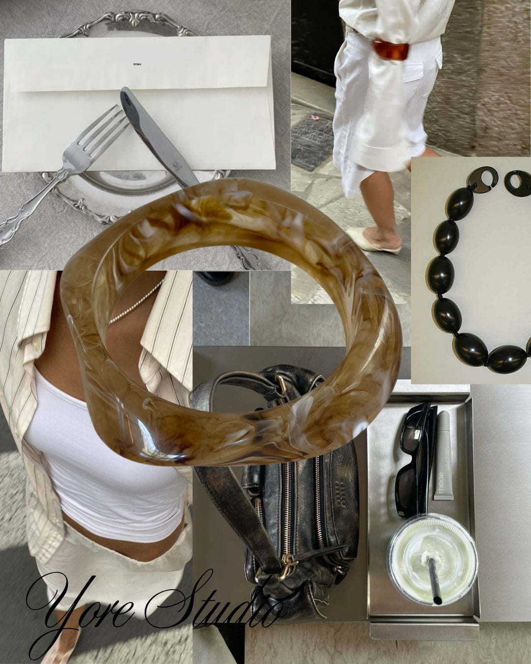 Marbled Olive Resin Bangle