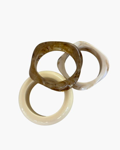 The Terra Resin Bangle Stack