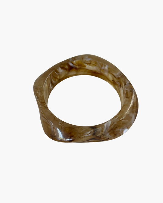 Pre-Order Marbled Olive Resin Bangle