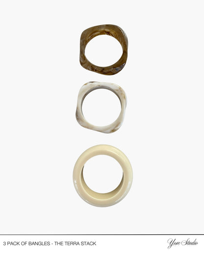 The Terra Resin Bangle Stack